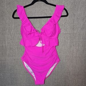 Eomenie Hot Pink One-Piece Swimsuit Womens Size Small